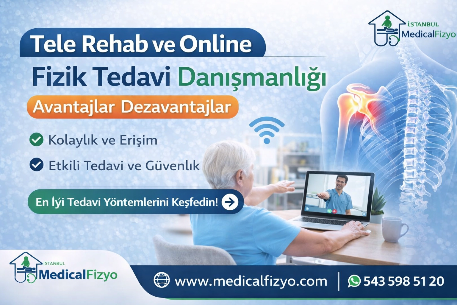 Tele Rehab ve Online Fizik Tedavi Danışmanlığı banner